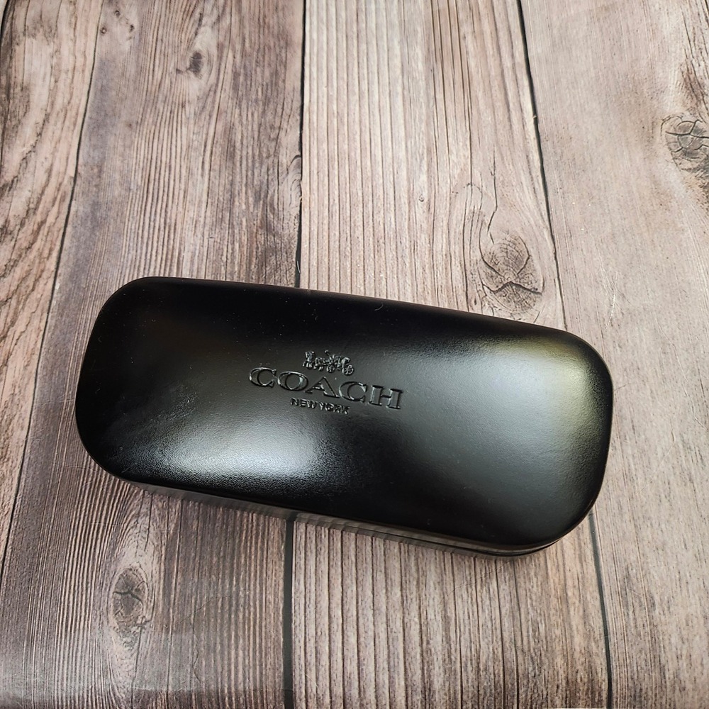 Coach New York Black Hardshell Eyeglass Clamshell Case Protective Designer